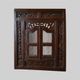 Colonial mirror in solid ebony wood 90 cm