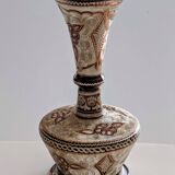 Decorative handcrafted vase in chiseled copper - Floral motifs - Orient / India
