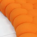 Canapé bulle courbé Roche Bobois orange
