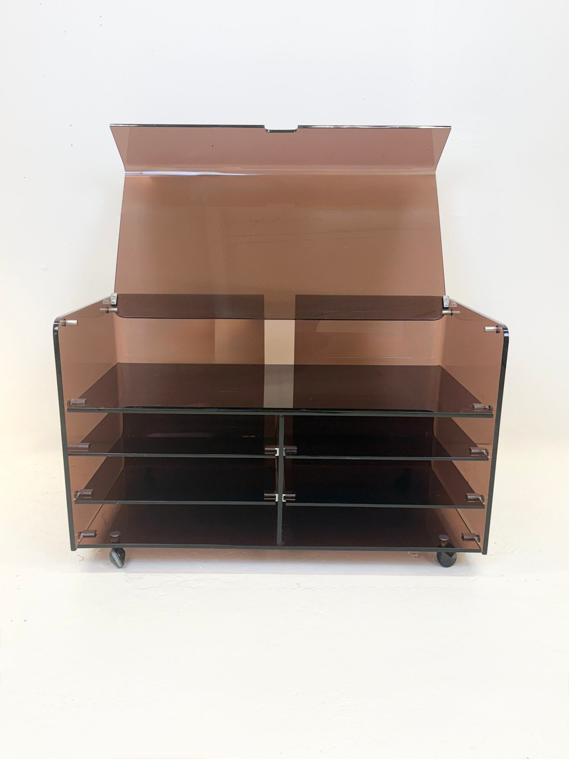 Hi-fi furniture "Roche Bobois" plexiglass, 1970s