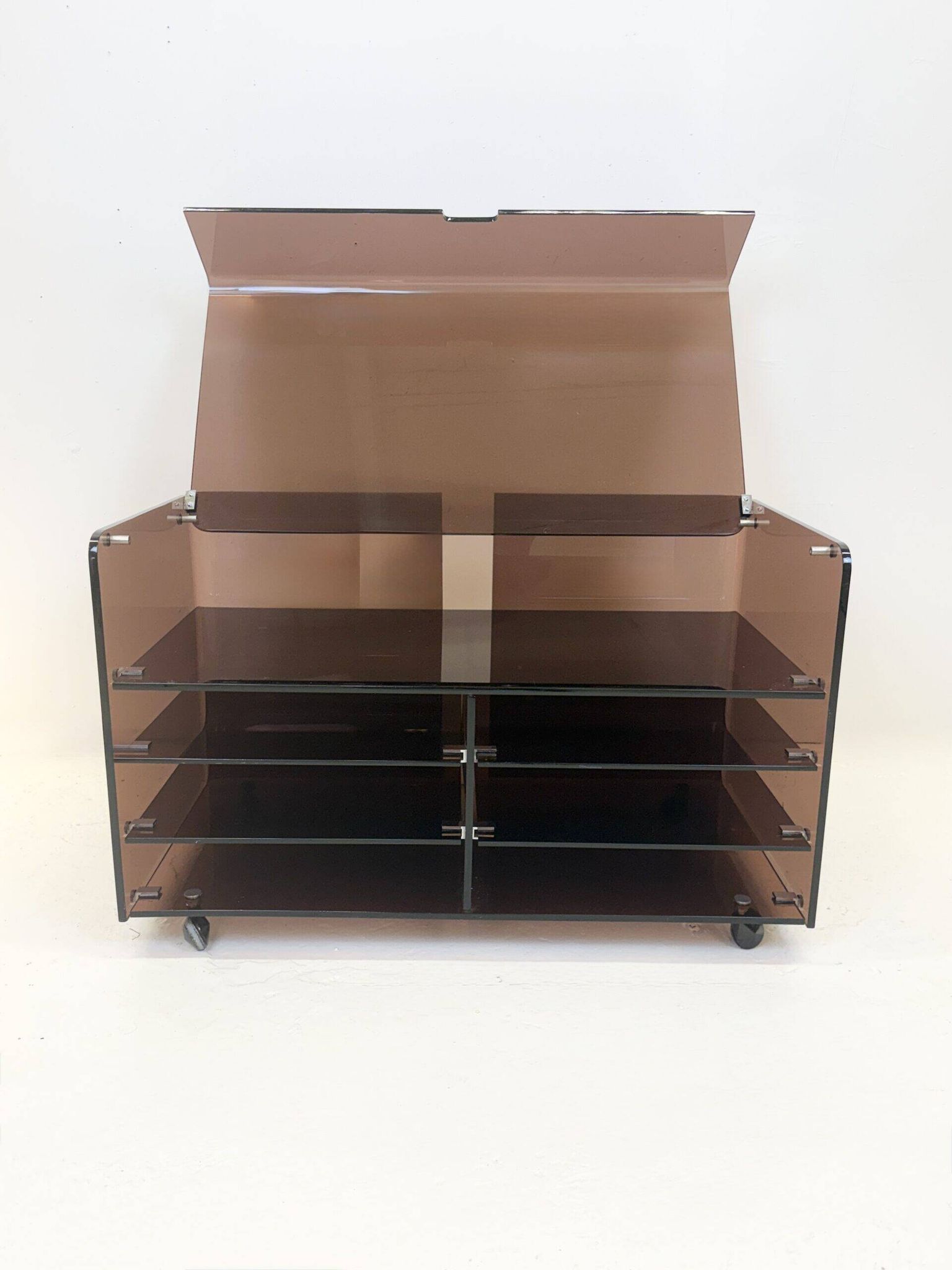 Hi-fi furniture "Roche Bobois" plexiglass, 1970s