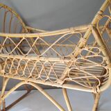 Vintage rattan cradle