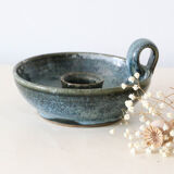 Candle holder, vintage pottery, Manziat, vintage