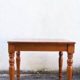 Square fir dining table, 1950s