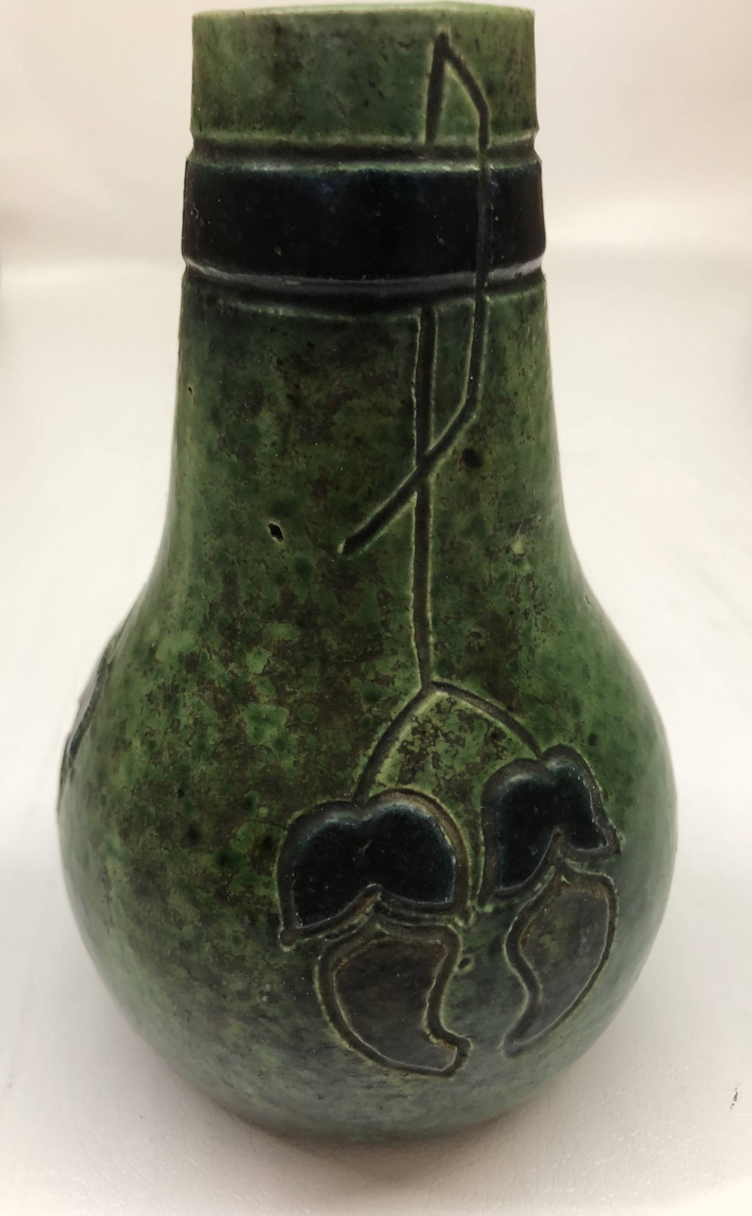 Flemish art deco stoneware soliflore vase