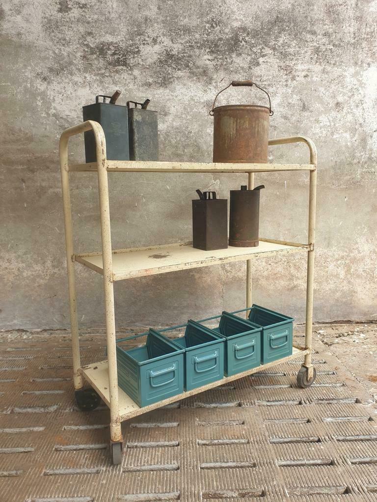 Industrial shelving trolley