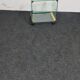 Vintage glass sidetable on wheels