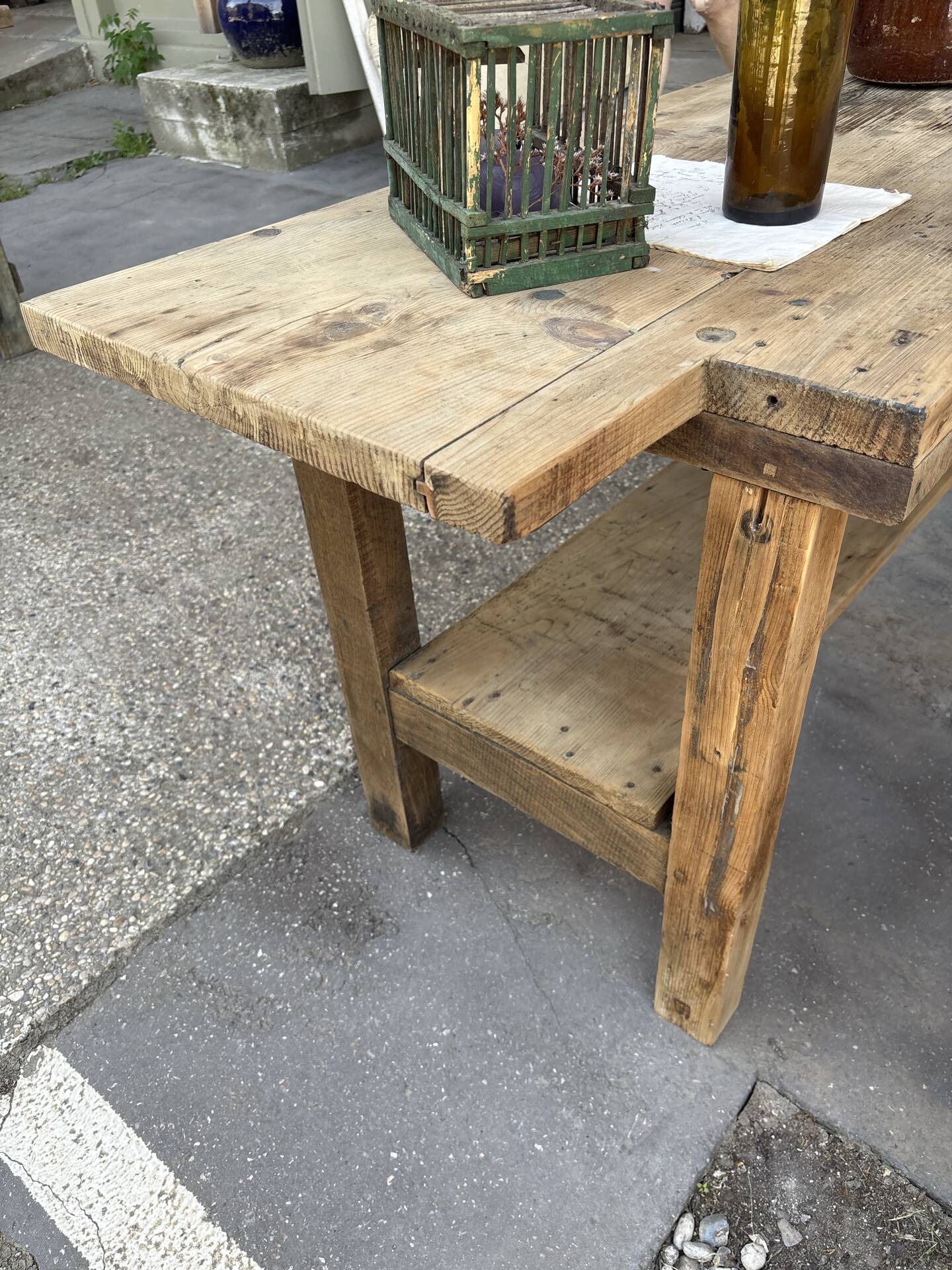 Meuble de métier en chêne