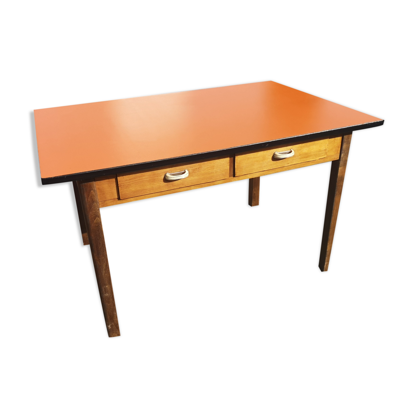 Vintage farm table formica and wood