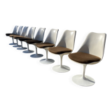 8x original Knoll Tulip dining chairs Eero Saarinen