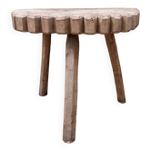 Tabouret sculptural brutaliste, porte po, bout de canapé vintage, années 50