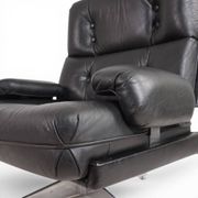 Howard Keith Kohinoor Leather Armchair with Ottoman for HK Furniture, 1970