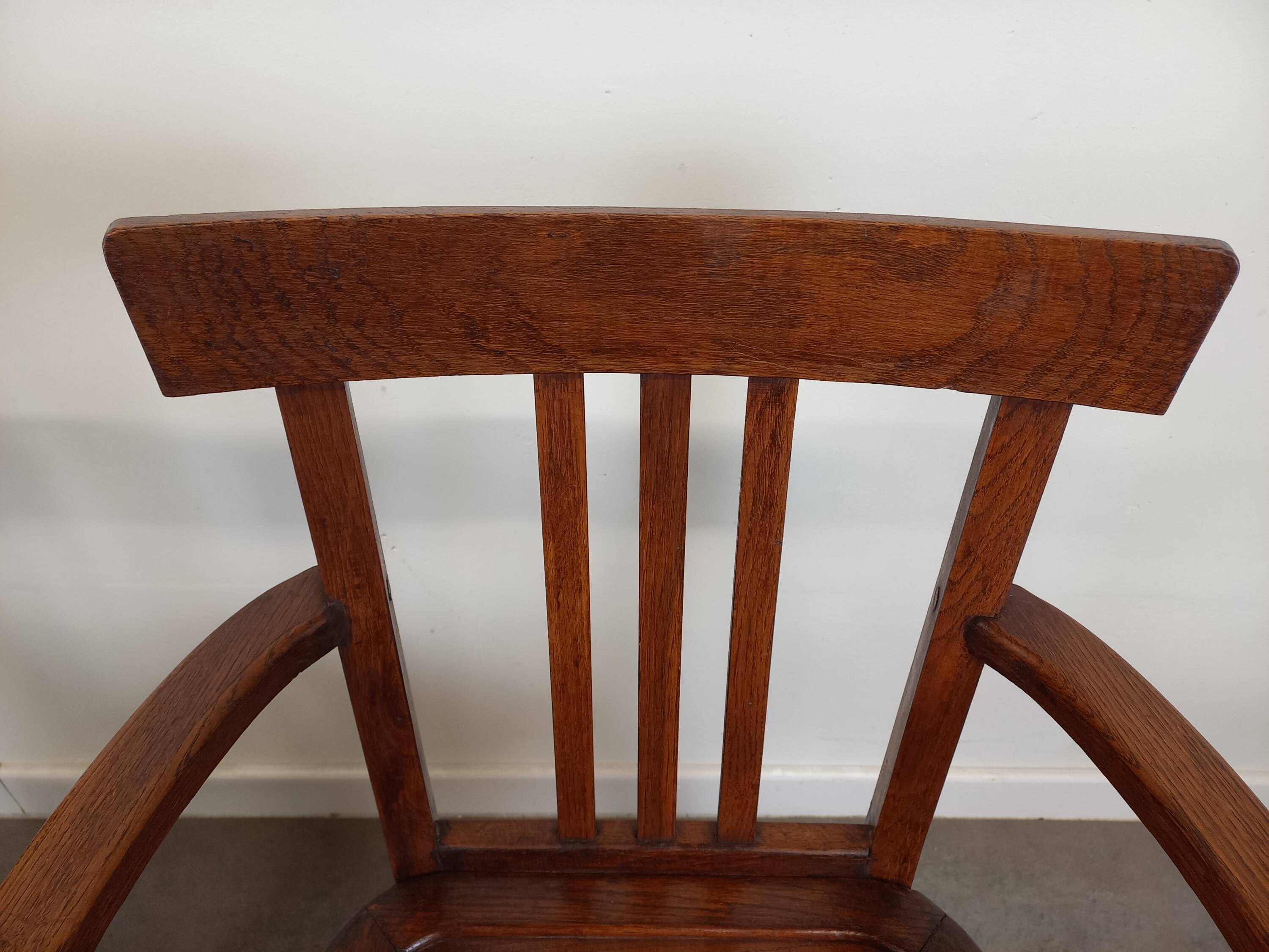 Pair of wooden bridge armchairs