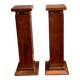 Paire de colonnes / sellettes Art Déco en palissandre  et chrome