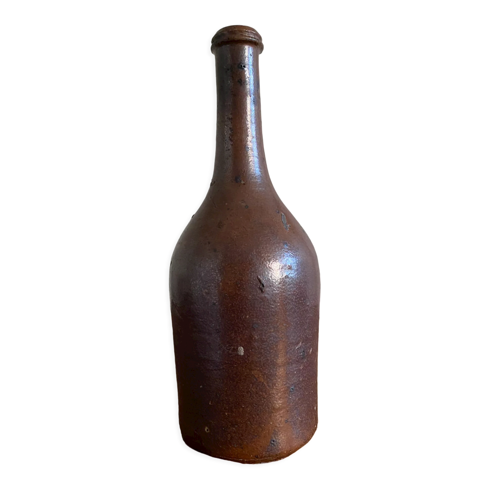 Old glazed stoneware bottle