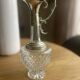 Antique jug / decorative carafe in cut glass and silver-plated metal
