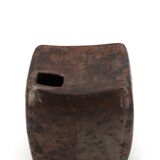 Impressive modernist vase in pyrite stoneware, La Borne, 1970s