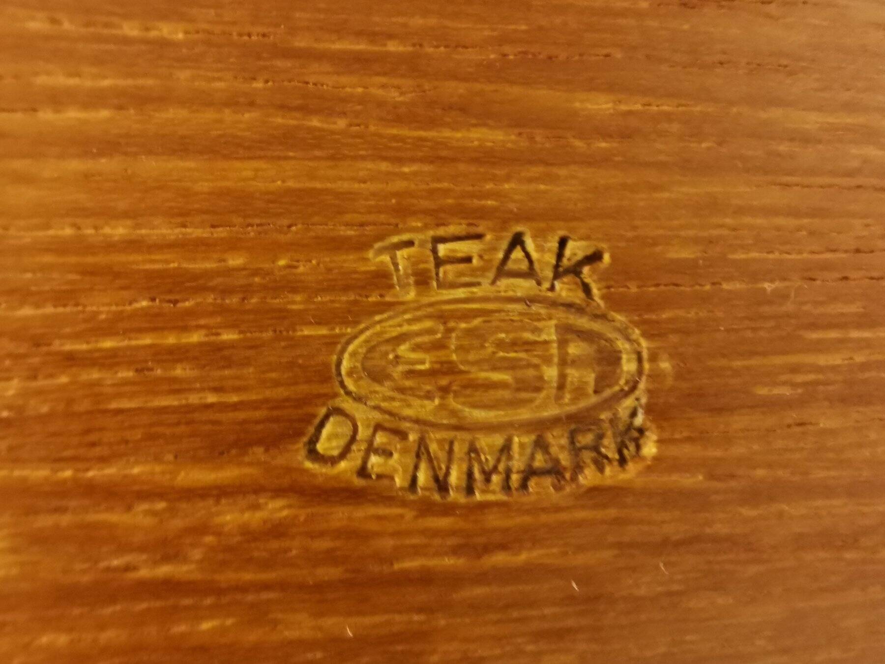 Cutting table in solid teak, from ESA teak Denmark, 1960-1970.