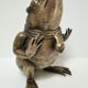 Patinated brass sculptural frog 60s