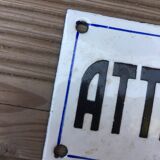 Enamelled sheet metal sign