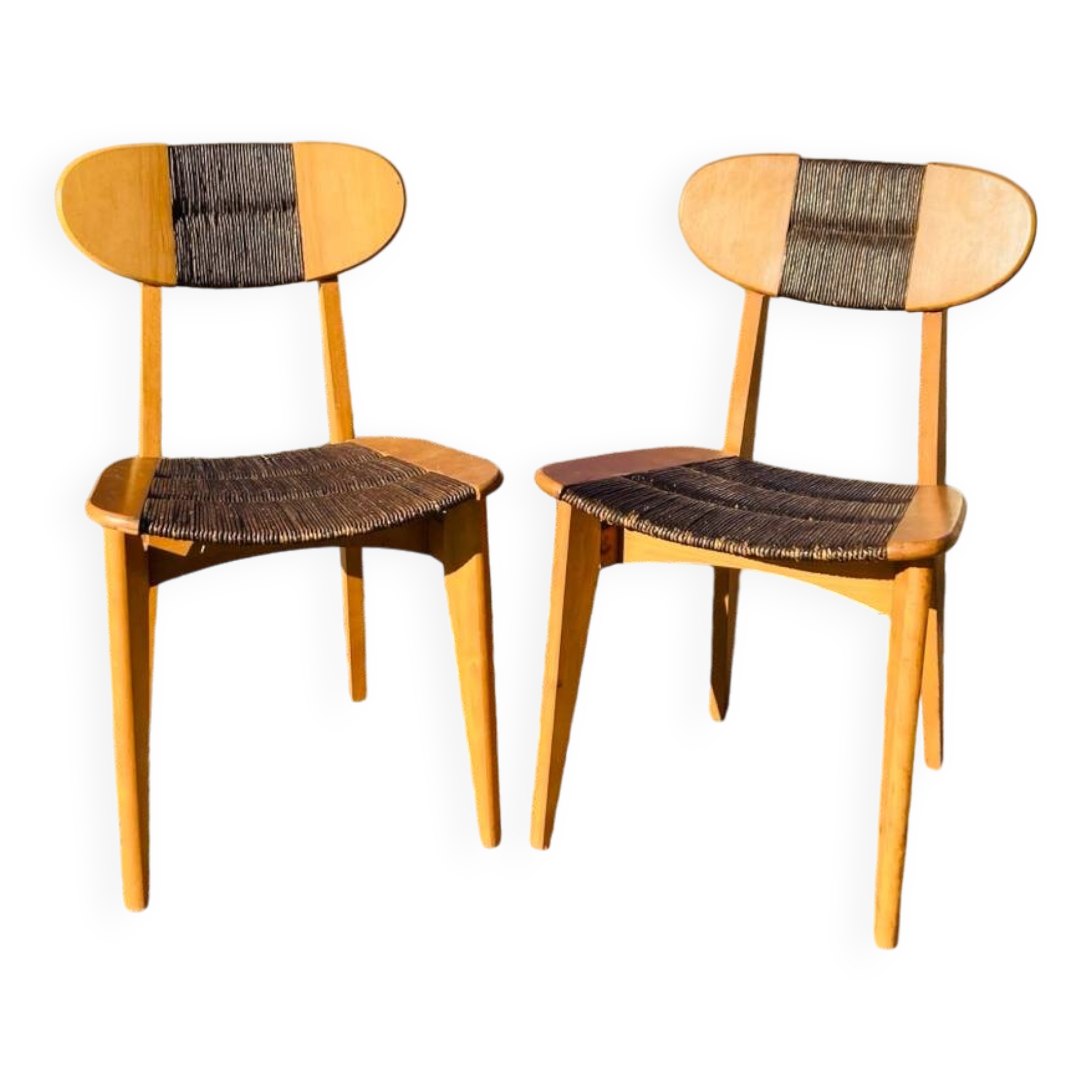 Pair of Roger Landault chairs for Sentou