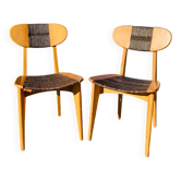 Paire de chaises Roger Landault pour Sentou