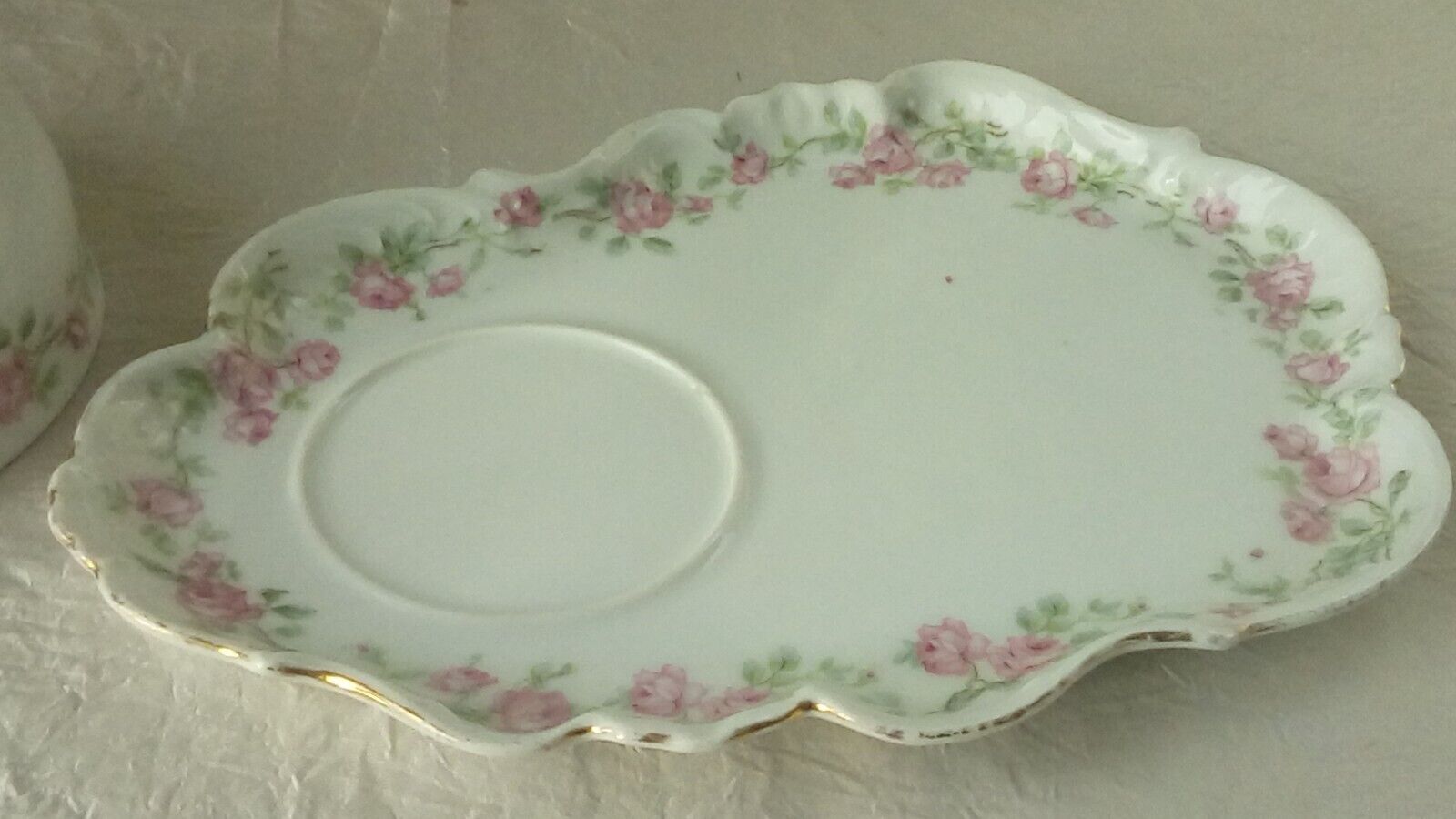 Lunch porcelain cup from limoges floral decor