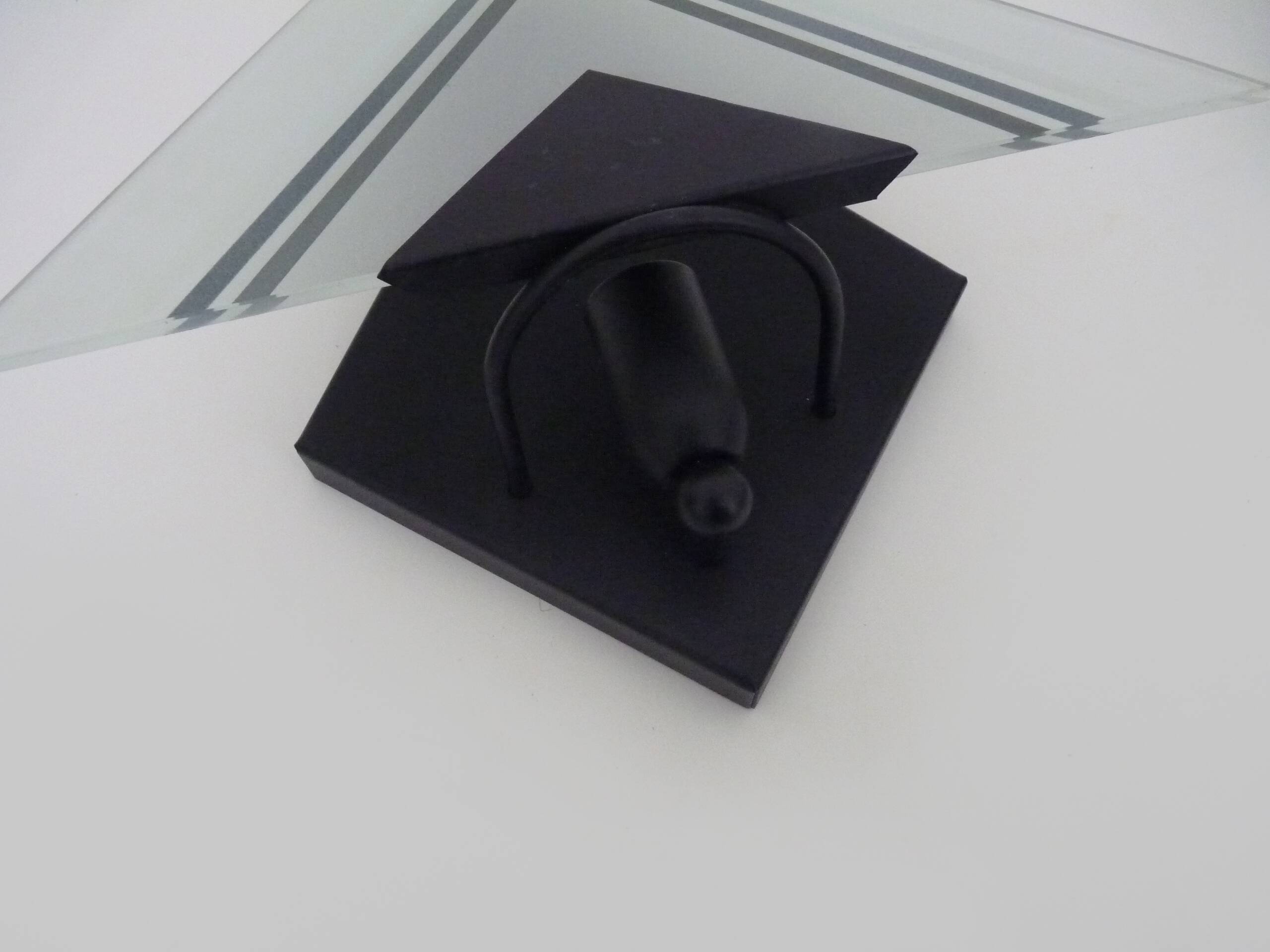 Pair of vintage Italian design metal wall lights from the 80s