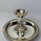 Twentieth century silver metal hand candle holder