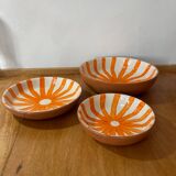 Set of handmade Moroccan ceramic deep dishes – Sole pattern