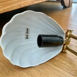 Lampe coquille en laiton art déco