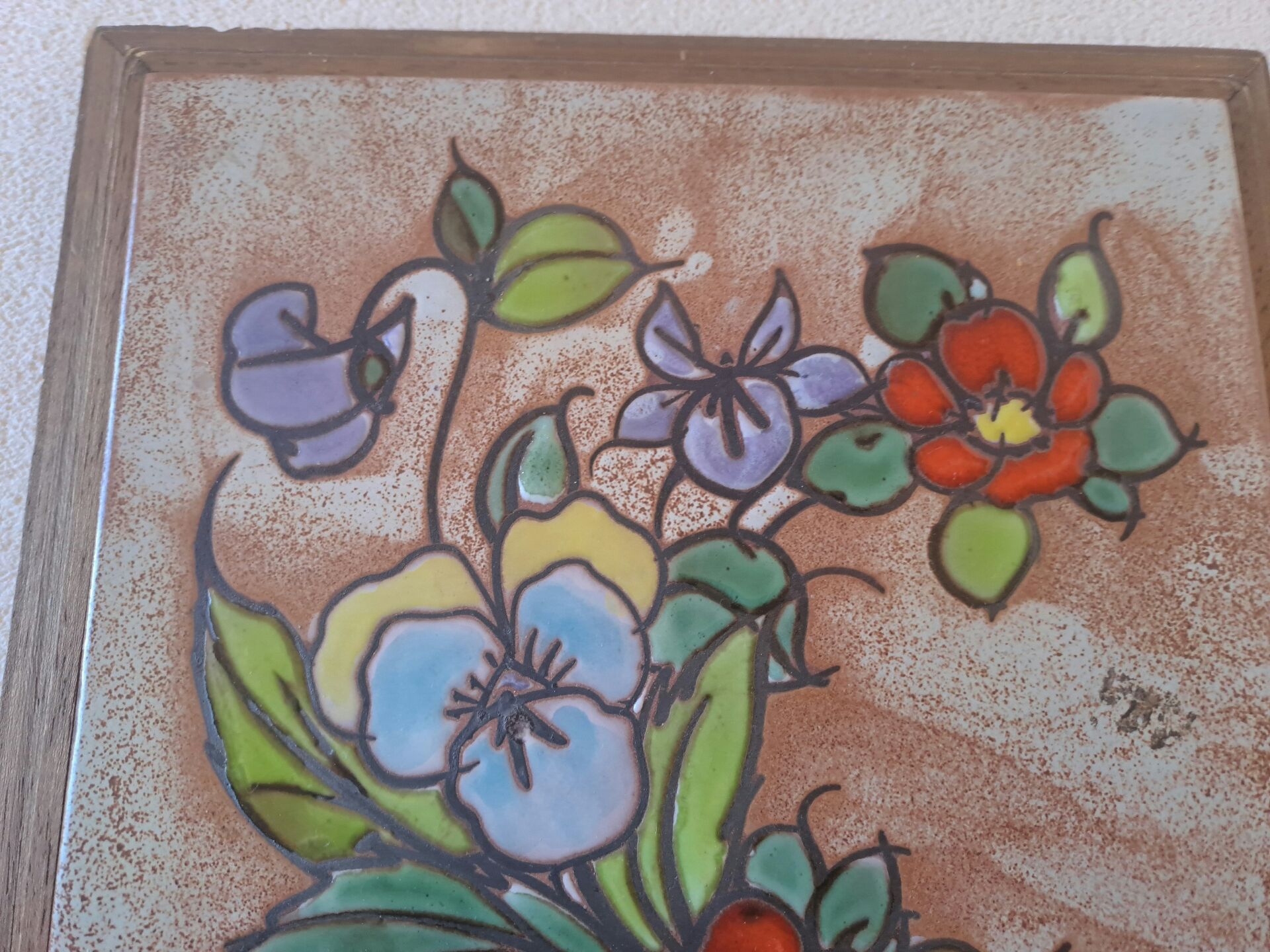 Ceramic tile trivet Vallauris