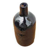 Vintage cobalt blue glazed terracotta bottle, decorative bottle