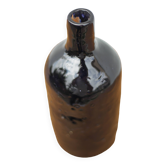 Vintage cobalt blue glazed terracotta bottle, decorative bottle