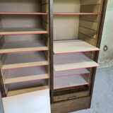 Vintage double curtain filing cabinet