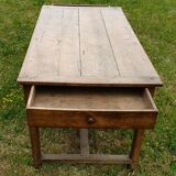 Old farmhouse table with drawers