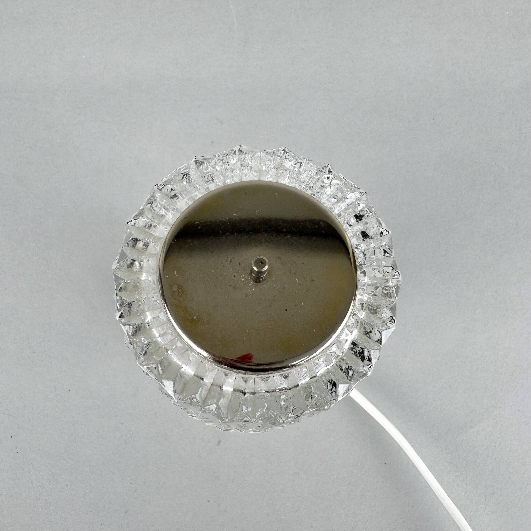 1970s Glass Table Lamp by Kamenicky Senov, Czechoslovakia