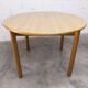 Danish ensemble transformable table 114 cm / 154 + 4 modernist chairs from the 1970s.