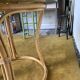 Round dining table with bamboo legs