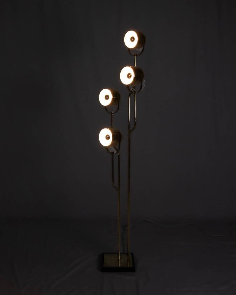 Lampadaire en laiton par Goffredo Reggiani, Italie, 1970