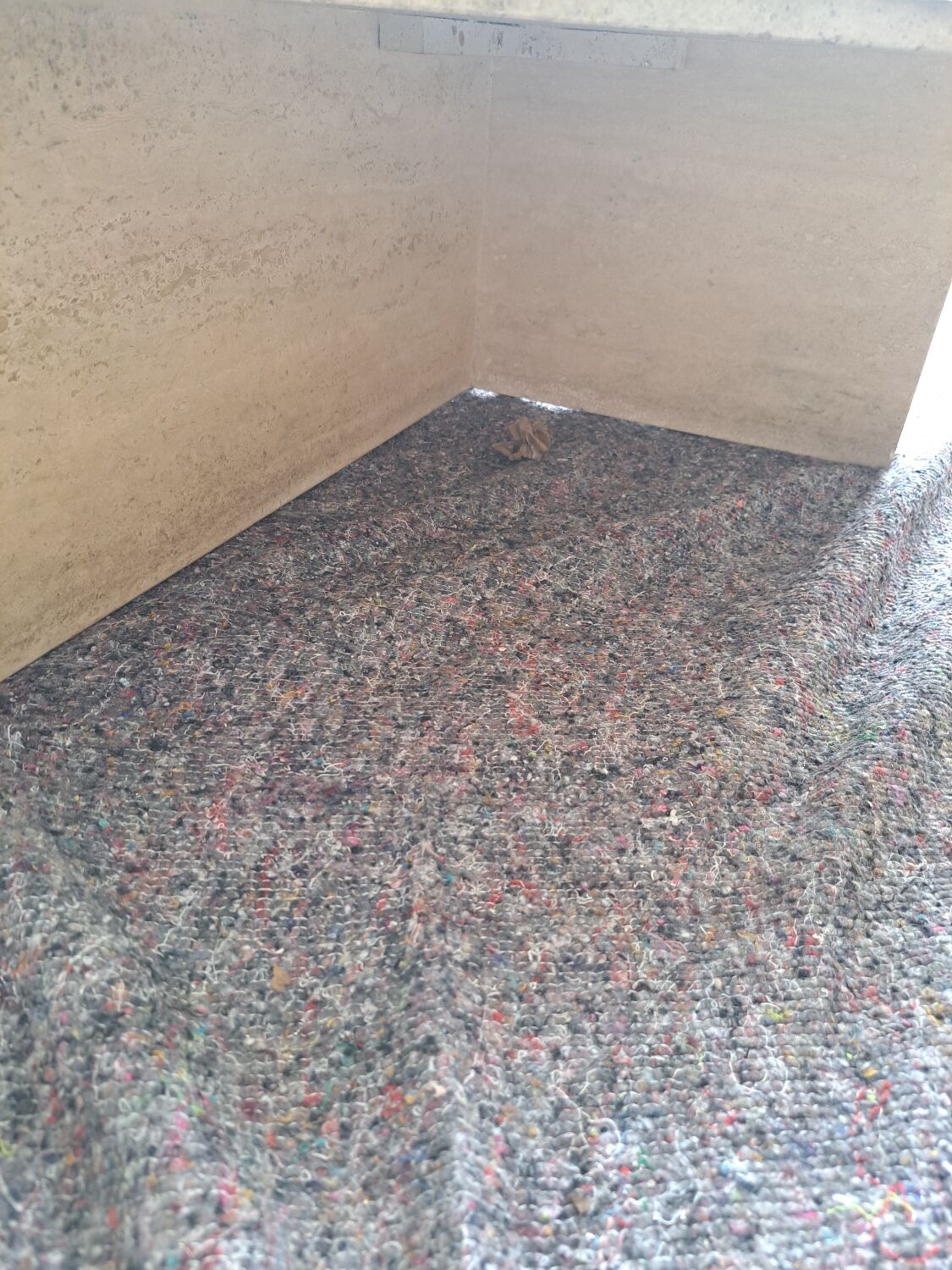 Travertine coffee table.