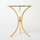 Golden iron and glass pedestal table by Roger Thibier 1960