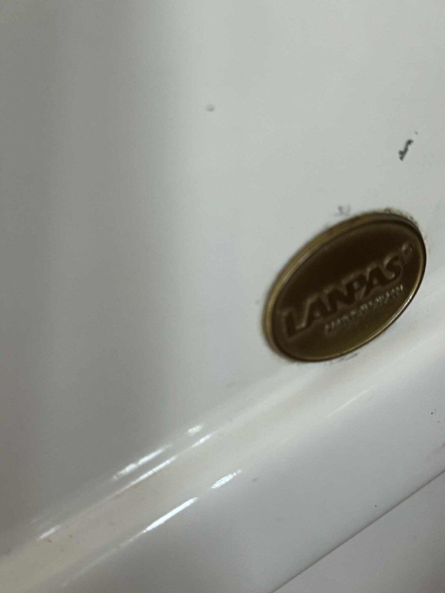 Space Age vanity table with large oval mirror