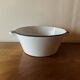 Large vintage basin in white enameled sheet metal