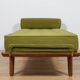 Modèle GE-19 de méridienne en teck, conçu par Hans J. Wegner pour Getama, Danemark, années 1950