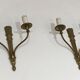Pair of Louis XVI style bronze wall sconces with quivers