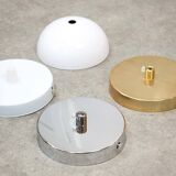 Mid-Century Italian Orange Glass & Brass Pendant Lamp, 60s