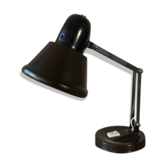 Lampe de bureau marron chocolat 60's