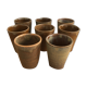 Set de 8 gobelets en grès digoin