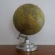 Terrestrial globe boiled cardboard J.Forest Girard Barrère & Thomas Ø 19.5 aluminum base